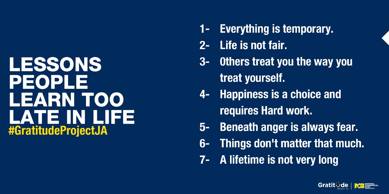 NCB Jamaica on X: Life lessons are full of wisdom because they