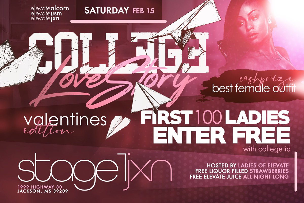 staywokeuniv601's tweet photo. Tonight βΌοΈ First 100 Ladies Free π #CLSParty @Stage1Jxn @ElevateJxn @ElevateAlcorn @ElevateUSM π https://t.co/fdJS1IA22n
