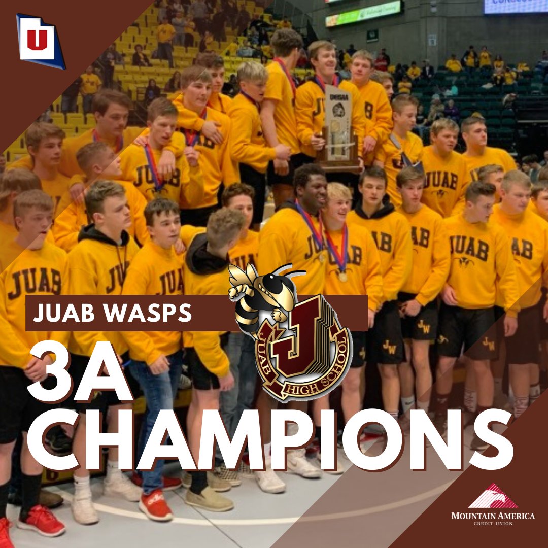 UHSAA (@uhsaainfo) on Twitter photo Kudos to <a href="/JuabWrestling/">JUA9 Wrestling - JWC</a> on winning ANOTHER <a href="/MountainAmerica/">Mountain America CU</a> wrestling championship, the Wasps' fourth straight! #MyReasonWhy Kudos to <a href="/JuabWrestling/">JUA9 Wrestling - JWC</a> on winning ANOTHER <a href="/MountainAmerica/">Mountain America CU</a> wrestling championship, the Wasps' fourth straight! #MyReasonWhy