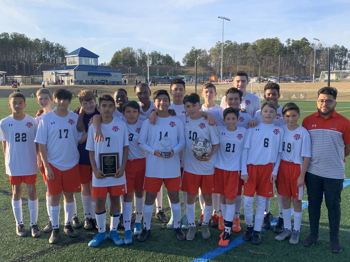 Congrats to <a href="/THSSoccer1/">Thompson Soccer</a> for winning the middle school bracket with their 2-1 win over 2nd place @PelhamHSSoccer.
