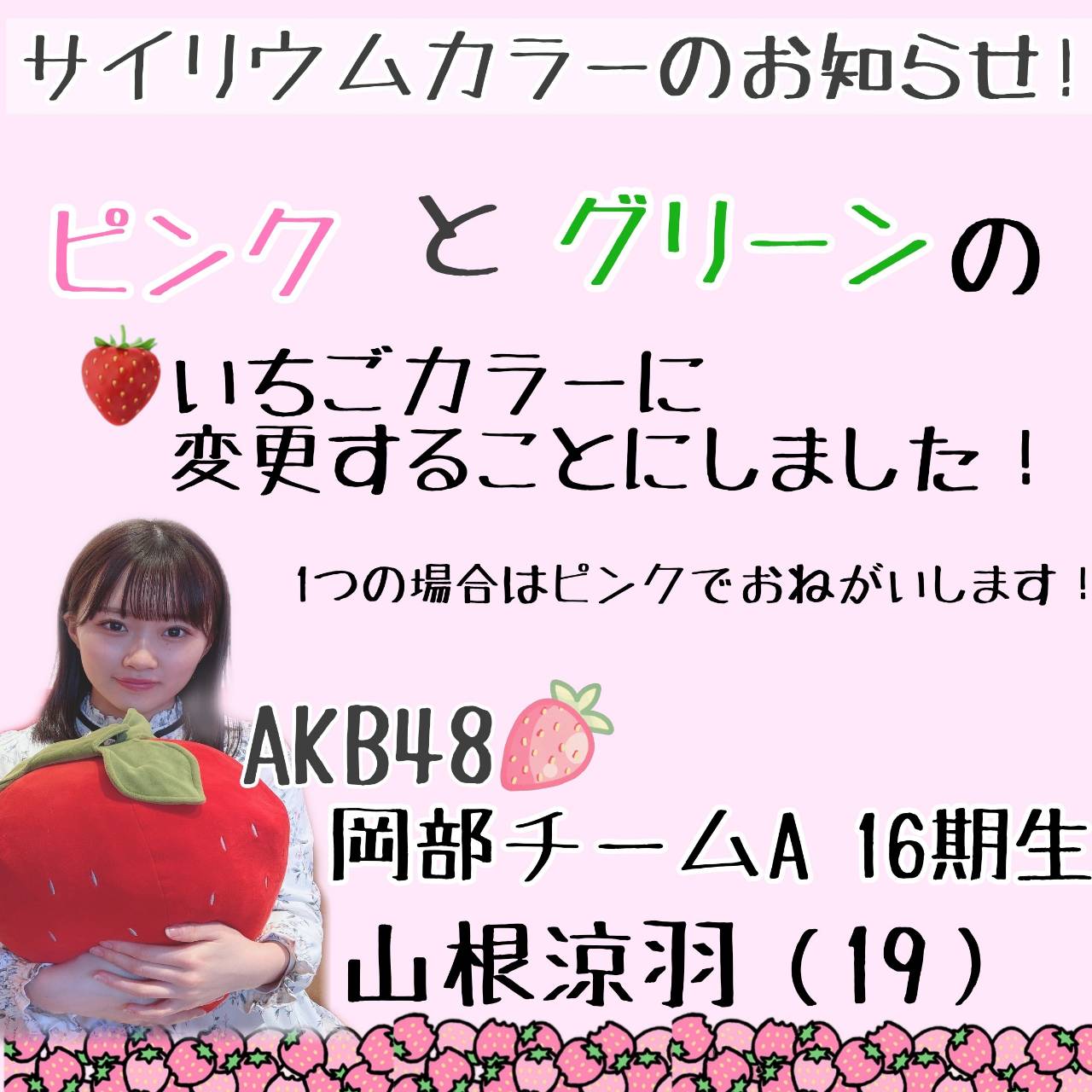 当選通知書付 AKB48 山根涼羽（ずんちゃん）直筆サイン チェキ