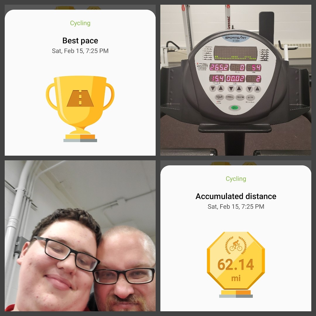 strawbarryj's tweet photo. Tonight was my first night working out since last Monday due to the flu. I wasn't how well I'd do, so I brought my son with me as a workout partner. Set a personal pace and weekly distance record. We bend, but are never broken. #Unslakable #onepercentbetter #TeamH7 https://t.co/6VqtWNygo2