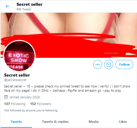 STILL RUNNING & SCAMMING? Update: #OnBlast Underaged SCAMMER'S current accounts:- @sexxysinnner-@sellersecrett/@selllersecret => @selllerssecretStill UNDERAGE, selling content & scamming; STILL ILLEGAL/WRONG! #RT &  #REPORT HER ACCOUNTS to Twitter CSE:  https://help.twitter.com/forms/cse 