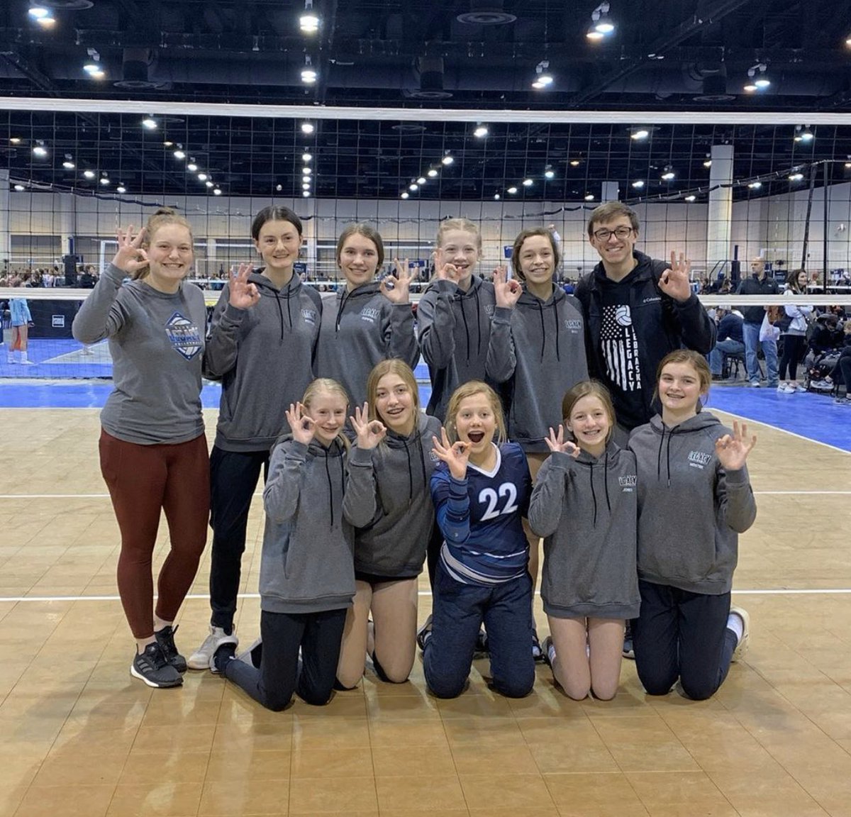 GreatPlainsVB's tweet photo. A few of the @GreatPlainsVB teams who went undefeated in pool play today @ ASICS Presidents’ Day Classic!🇺🇸🏐
@NebraskaElite 12 Sizzle
@LegacyVBOmaha 13 Ren
@Premier_VB 15 Black
@Banzaivb 16-1 https://t.co/l6lEkbRr1H