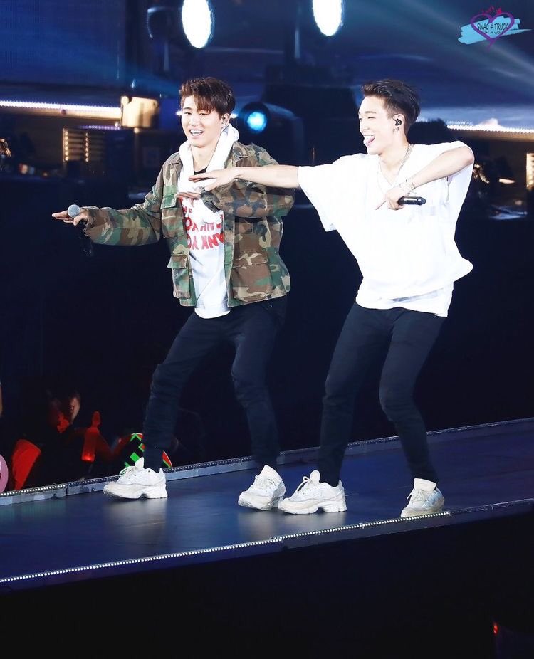 more of Double B having fun together on stage 