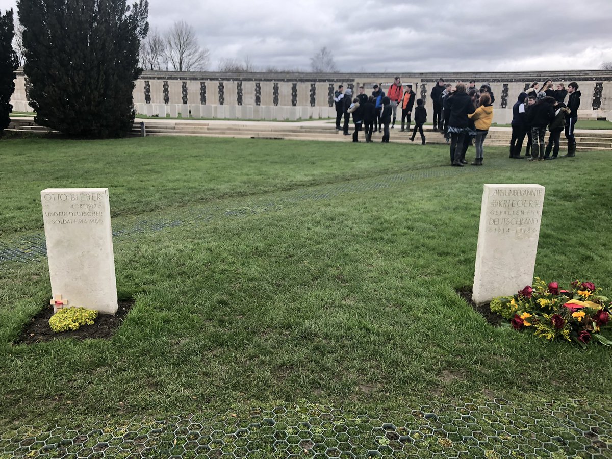 BrigshawHistory's tweet photo. We've started our final day with a visit to Tyne Cott cemetery, the largest of its kind throughout the commonwealth. Two students have found relatives who fought and died in the war #Trenches2020 https://t.co/nk1dtaXRHs