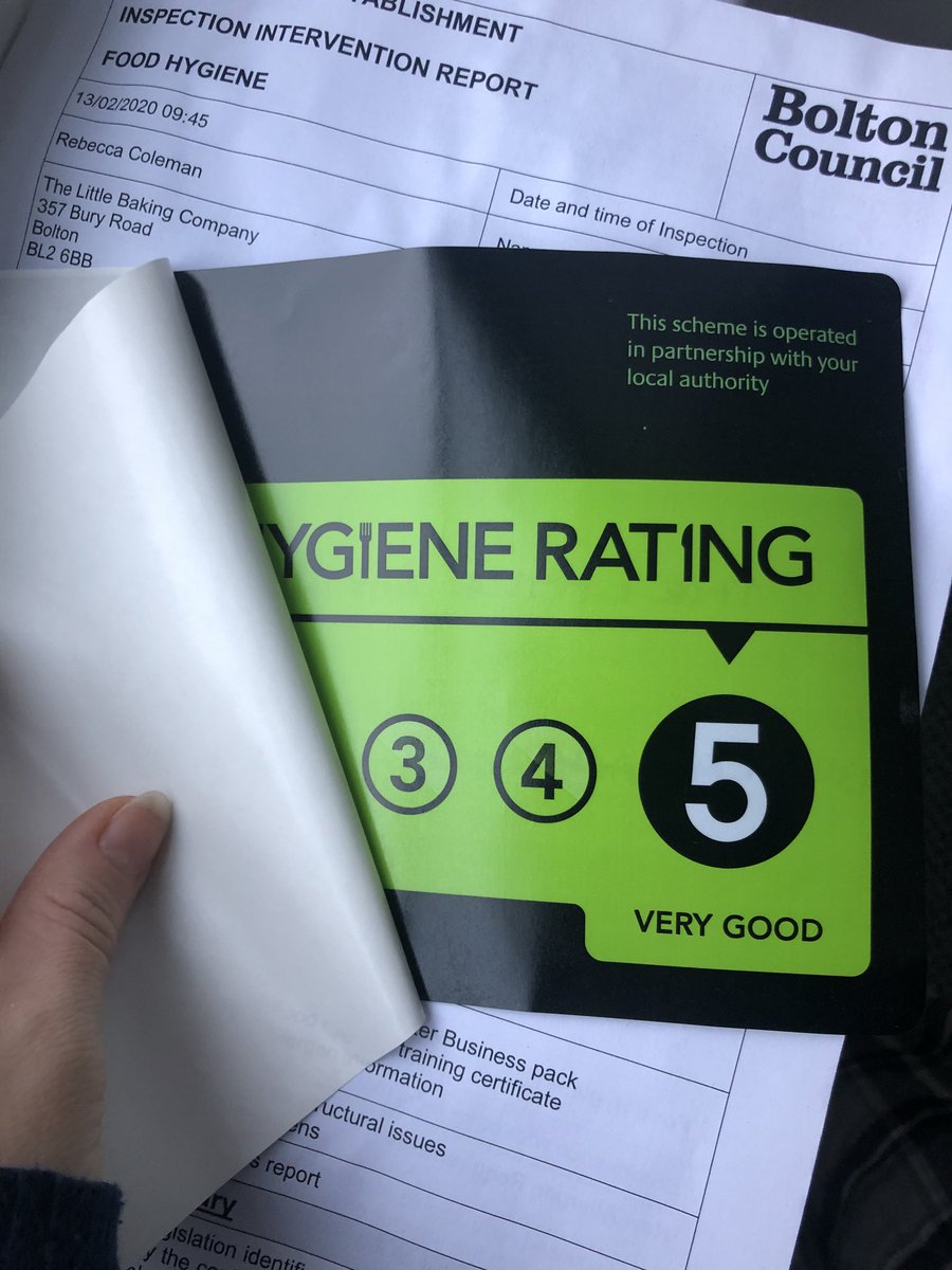 Great end to a busy week seeing this behind the door <a href="/boltoncouncil/">Bolton Council</a> #5star #hygienerating #foodhygiene #importantsteps #foodsafe