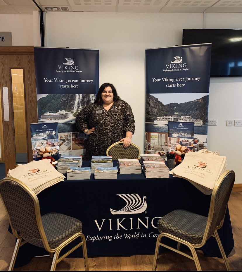 Our Sales Executive, Sabrina, is ready and waiting for the lovely clients to arrive at the <a href="/HaysTravel/">Hays Travel</a> Holiday Show in #Exeter today! @SPiscioneri_vc