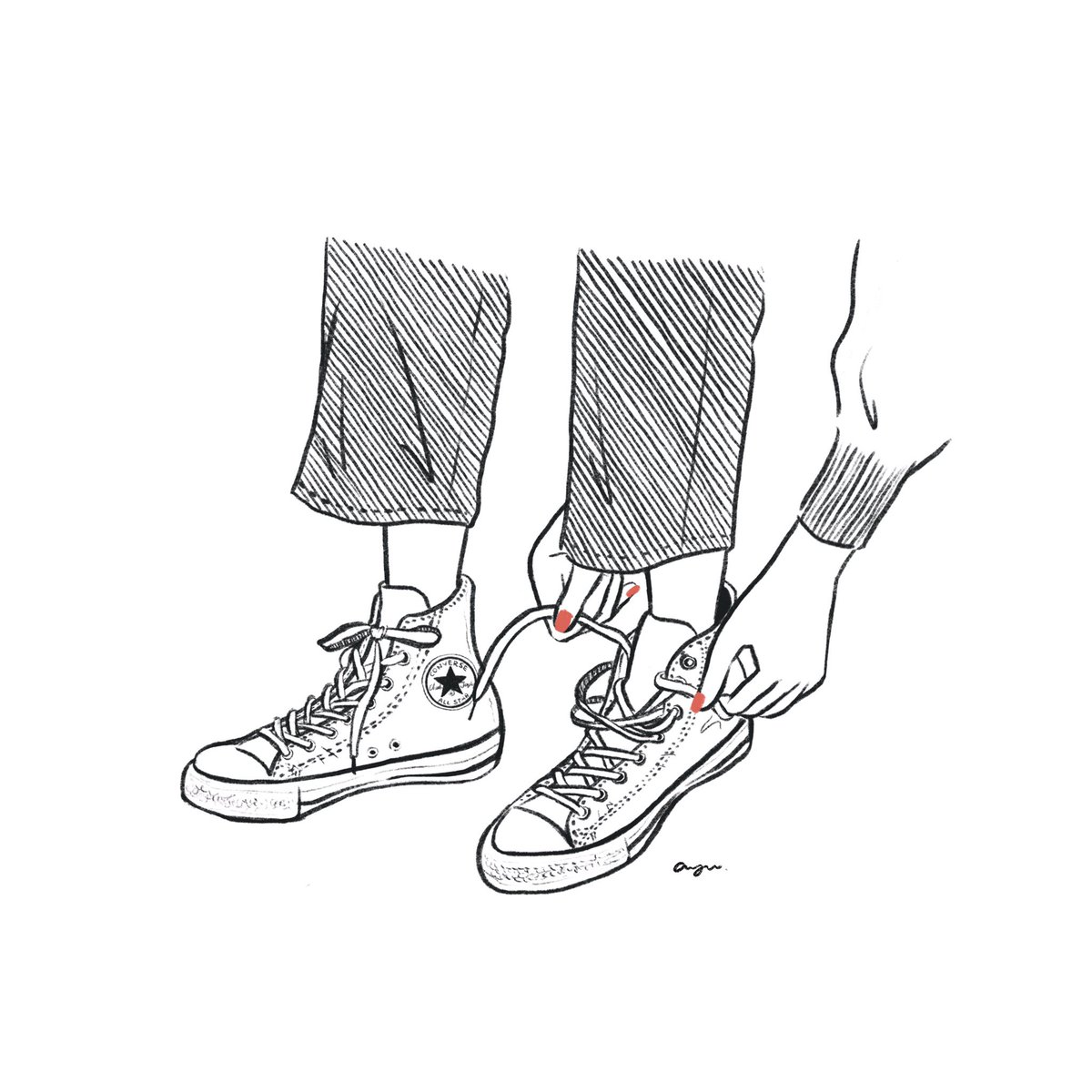 Ayumi イラスト Converse Baila 年3月号より 暖かくなってきたし スニーカーはいてお出かけしたいな って思ったのに また寒い とゆうか風邪疑惑 寒気がする Converse イラスト ファッションイラスト おしゃれ おしゃれ好き