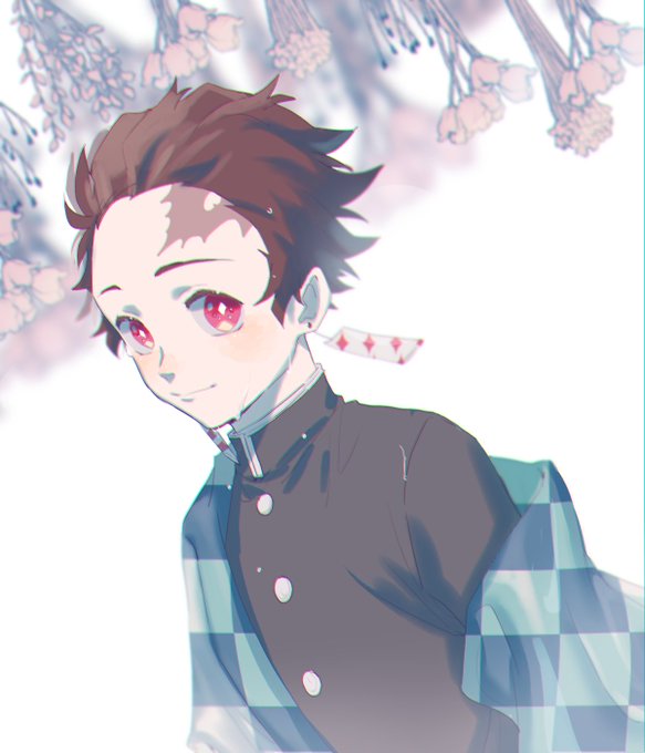 あじゃん🌷さんがTwitterに投稿した竈門炭治郎(鬼滅の刃)のイラスト。