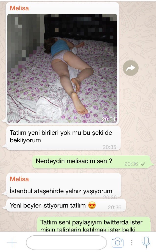 Whatsap grubumuz var katılmak istermisiniz🤗🔥😍katılmak isteyenler dm                 
Melisa gibi esini paylasan birçok üyemiz var erkek bekleyen👍