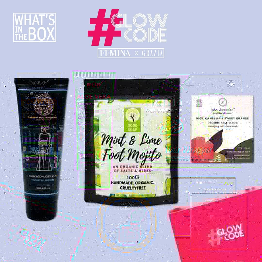FeminaIndia's tweet image. We’ve curated beauty and skincare products that’ll take you from drab to fab in minutes. All you have to do is log on to femina.in/glowcode #GlowCode #Femina #Grazia #BeautyBag  @lovecolorbar
@JuicyChemistry @MyGlamm
@OH_IND @LivonSerum @FiamaIndia @SoulTree_In @KayaYouth