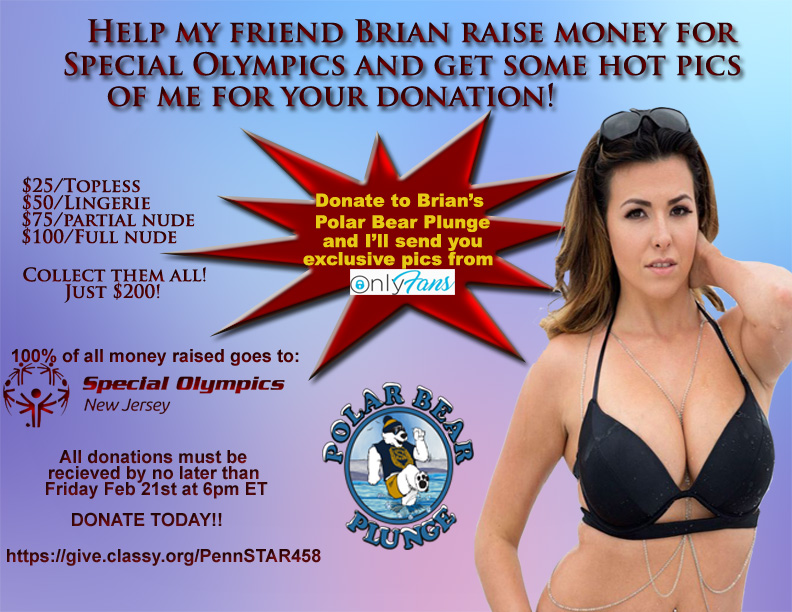 1 WK LEFT! I'm $500 short of my goal guys! If you'd like to see @1andOnlyCupcake like you can only see at her OnlyFans.com/DanicaDillon, donate to my Plunge, &amp; you can have these exclusive photos!! 100% of all donations go to Special Olympics! PLEASE HELP!! give.classy.org/PennSTAR458