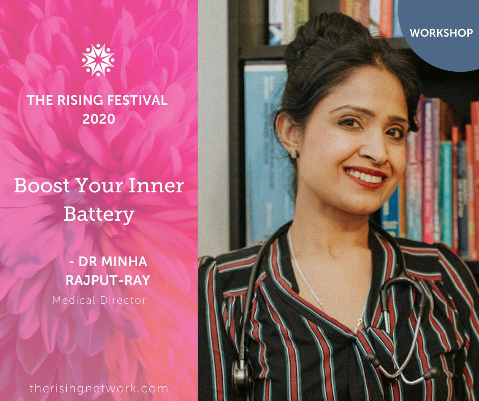 Rising_Network's tweet photo. Do you need to identify the unique links in your daily routine and find how this can have affect your lifes path? - Then book your ticket to this years #RisingFest2020 to take part in a workshop with @dr_minha on how to Boost Your Inner Battery - Link in bio
.
.
.
#EachForEqual https://t.co/ZFfUtroH9T