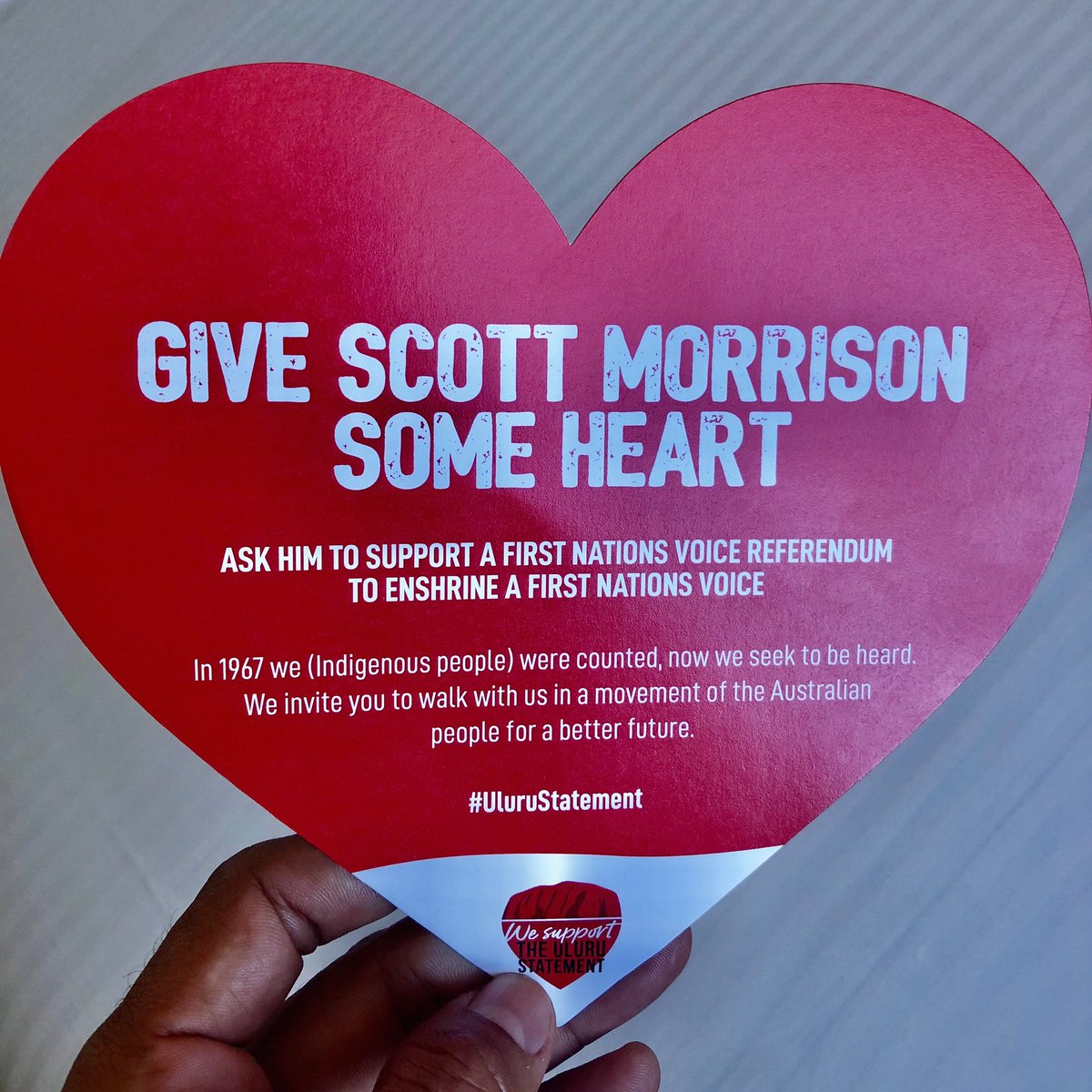 Actions speak louder than words. If we must move the politicians to take a First Nations Voice to a referendum, then let’s get out there and talk to the voters in their electorates. Today, we spoke to hundreds of voters in the Prime Minister’s electorate of Cook. #UluruStatement