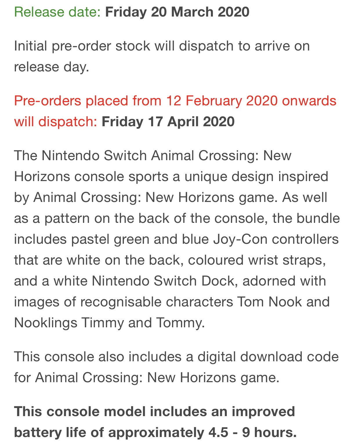 Animal crossing new horizons battery life deals