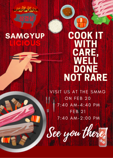 AirBM2020's tweet photo. Samgyup with us? Come, experience Korea's authentic flavors with Samgyuplicious! Amazing deals, amazing food! Grill with us on February 20-21 at the SMMG

5 days left before take off!
#AirBM https://t.co/mzEQTWSSpc