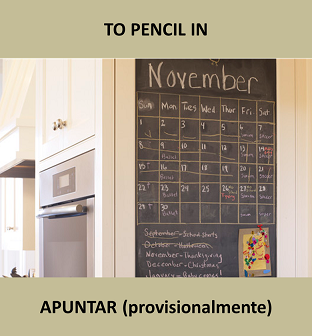 EClementeIngles's tweet photo. PHRASAL VERBS ("To pencil in” = "Apuntar (provisionalmente)”)
Ej.: “I'll pencil you in for Friday at 10." (“Te apunto provisionalmente para el viernes a las 10.”)
Pron.: /tuː ˈpɛnsl ɪn/
(https://t.co/1Aoej0avi7) https://t.co/Q7CRry145R