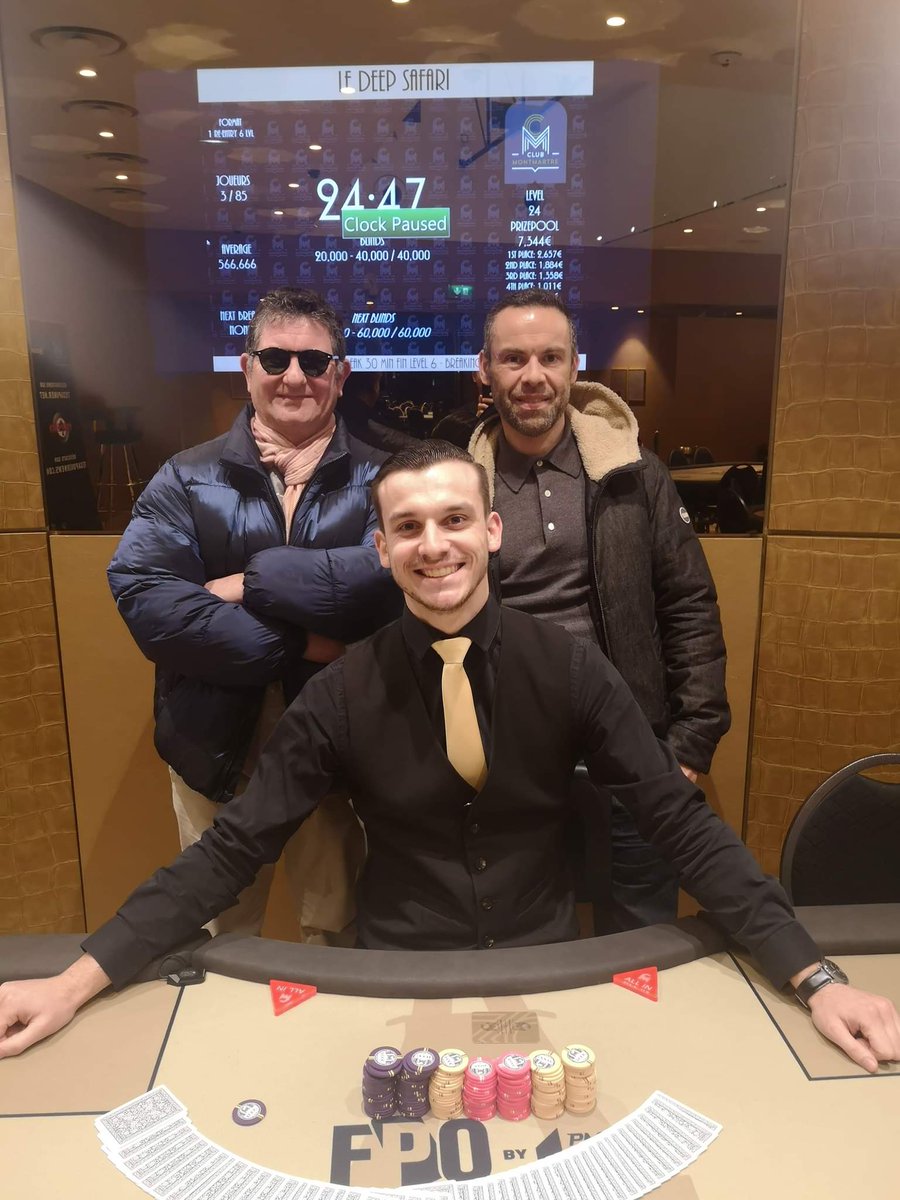 Roland Fouerté remporte le Deep Safari et empoche 2657€. Bravo !