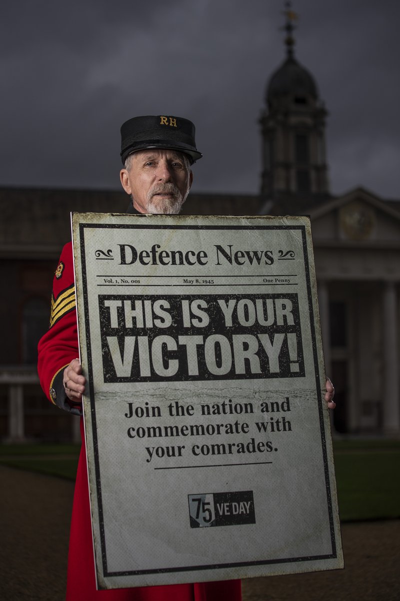 Ministry of Defence 🇬🇧 (@defencehq) on Twitter photo Calling all Second World War veterans! 📣
<a href="/PoppyLegion/">Royal British Legion</a> are calling veterans and all those that contributed to the war effort to join the #VEDay75 celebrations in May.
If you know someone who would like to take part, find out more here: ow.ly/wd5Z50ymDcw
<a href="/RHChelsea/">Royal Hospital Chelsea</a> Calling all Second World War veterans! 📣
<a href="/PoppyLegion/">Royal British Legion</a> are calling veterans and all those that contributed to the war effort to join the #VEDay75 celebrations in May.
If you know someone who would like to take part, find out more here: ow.ly/wd5Z50ymDcw
<a href="/RHChelsea/">Royal Hospital Chelsea</a>