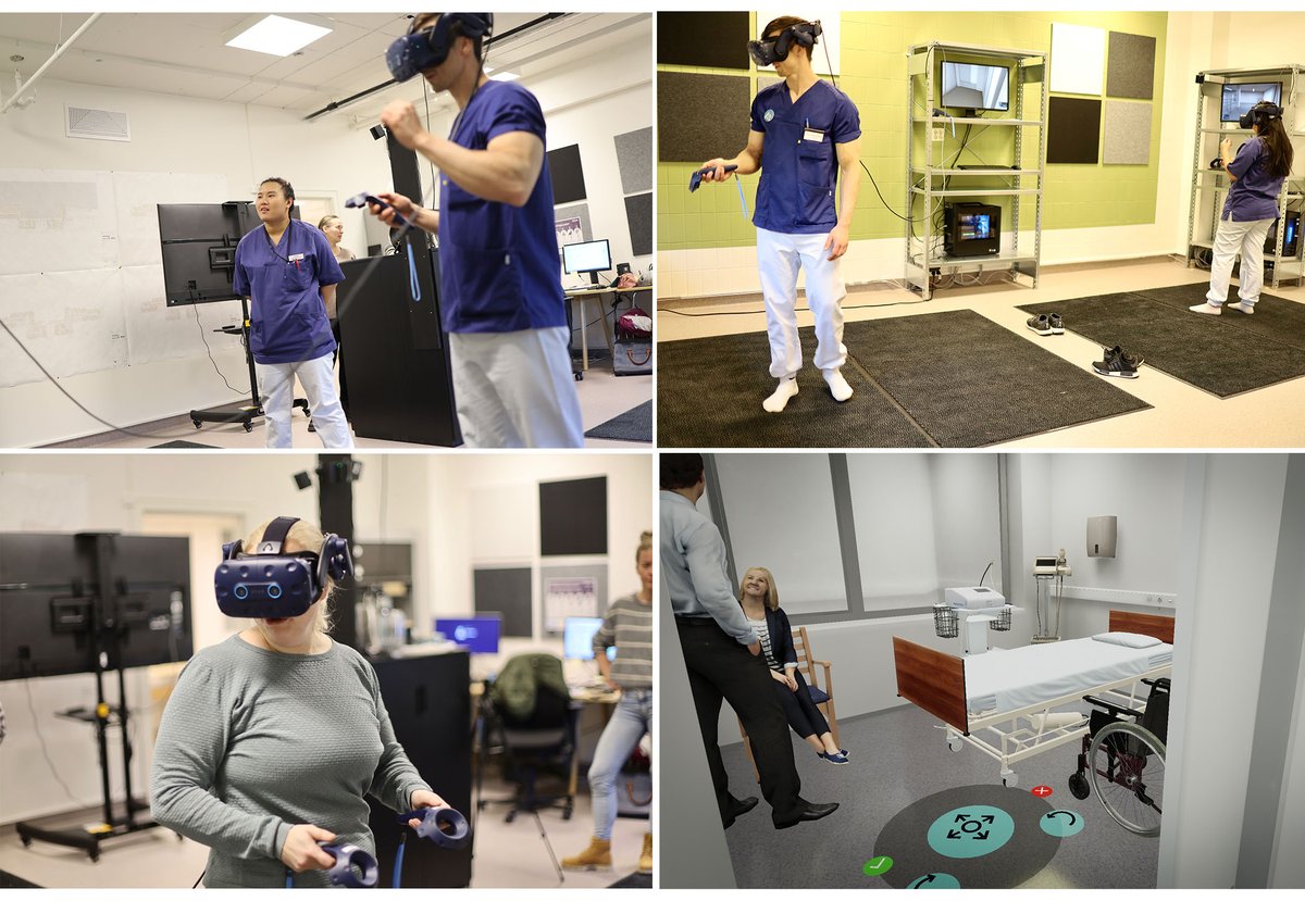 ArveOverland's tweet photo. #healthcare employees training in VR studio. EHS Virtual Reality training simulator for the Department of Health And Human Services. Kudos to the team. Great job! #vrtraining #simulationsoftware #ehs #healthcaretechnology https://t.co/GW5vMGRz9y