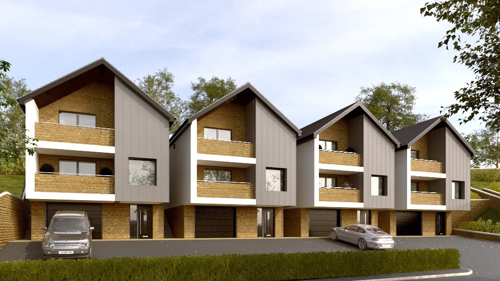 Order in with <a href="/VMZINCUK/">VMZINC</a> for Brewerton Lane development. Stone/Render/Zinc.. Nice!!