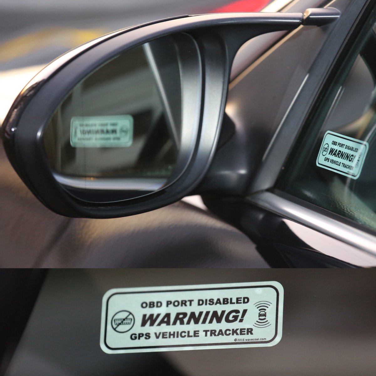 _waveCOAT's tweet image. Our new range of ALL BLACK printed window stickers. Let the crooks know your car is protected. #gpstracker #tracker #obdport #obdportdisabled #canbus #stoplock #disklok #relayhack #keykessentry Read about ODB PORT &amp;amp; KEYLESS ENTRY vulnerabilities at wavecoat.com