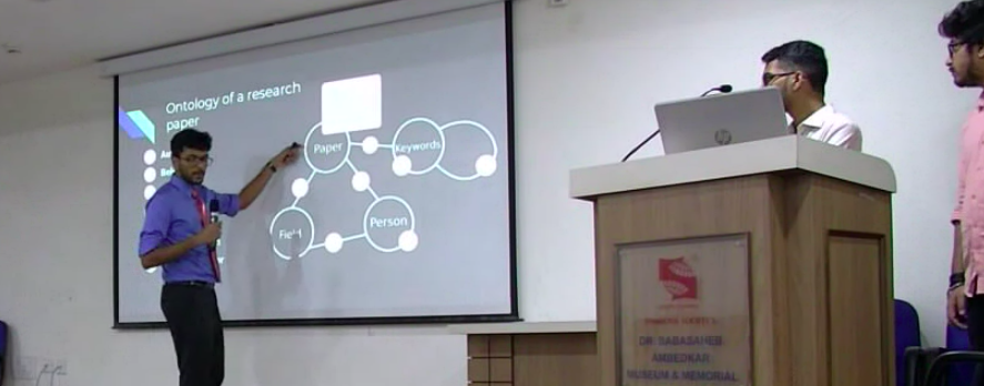 theportatcern's tweet photo. #InAct2020 team "MetaphorEx" :: enabling a smarter search function for research papers using knowledge graphs :: creating interconnected knowledge :: powered by their mentors @HScienceAdvisor and @kpotamianos @gluoNNet @Symbiosis_SSI https://t.co/ITik60oHze