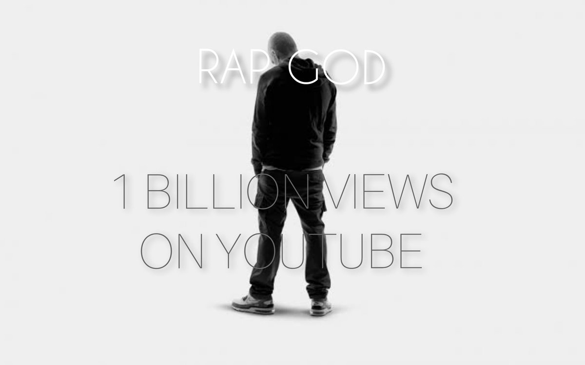 eminemchart's tweet photo. .@Emimem's "Rap God" has now over 1 billion views on Youtube. It's his 3rd music video to achieve this. https://t.co/T2xAiRYqYs
