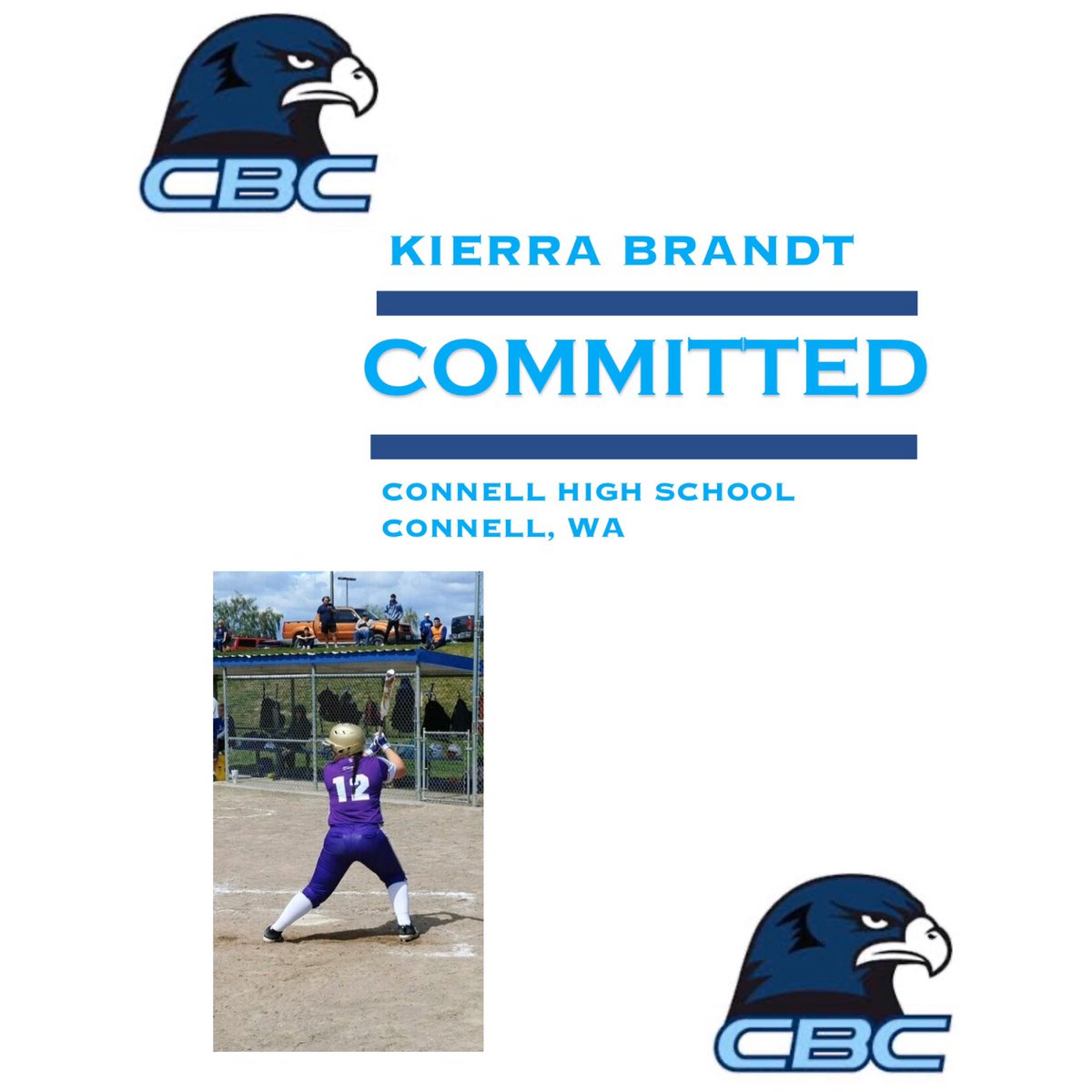 COMMITTED | help us welcome our newest hawk!                                          Kierra Brandt is joining the hawk family in the fall of 2020! Fun fact: when Kierra isn’t on the field, she can be found in the pool saving lives as a lifeguard! #GoHawks💙🦅