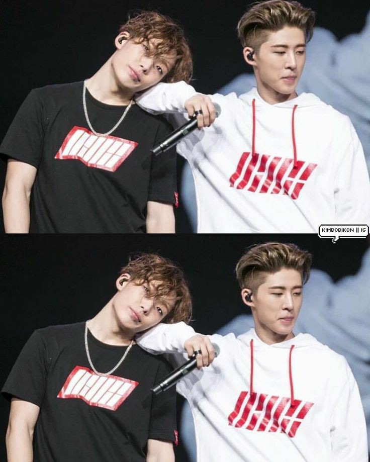 the way Double B leans on eachother Bobby: 내게 기대