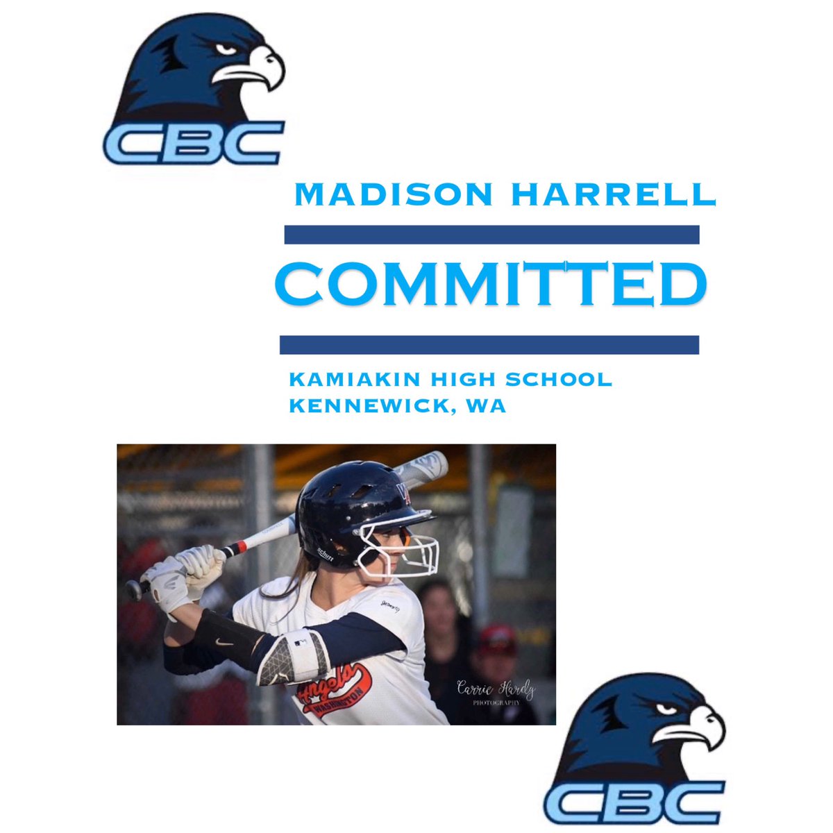 COMMITTED | help us welcome our newest hawk!                                          Madison Harrell will be joining the hawk family in fall of 2020! Madison loves the outdoors! #GoHawks💙🦅