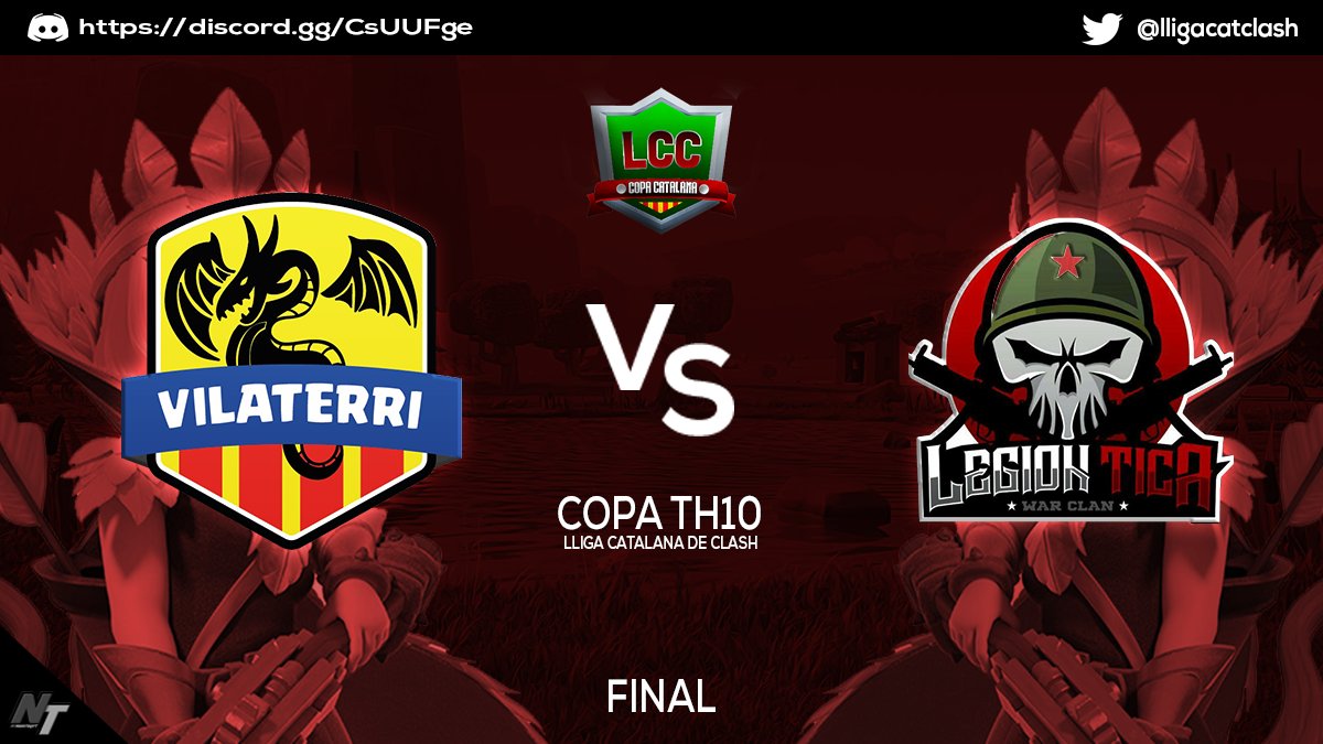 Lliga Catalana Clash (@lligacatclash) on Twitter photo Ja la tenim aquí la Gran Final de la #CopaCatalanaTh10!
Qui guanayarà?
#Vilaterri vs <a href="/LegionTicaCOC/">LEGIÓN TICA</a>
Molta Sort als dos!!
Estem pendents de trobar streamer, algú s'anima?
Que no T'ho expliquin!! Ja la tenim aquí la Gran Final de la #CopaCatalanaTh10!
Qui guanayarà?
#Vilaterri vs <a href="/LegionTicaCOC/">LEGIÓN TICA</a>
Molta Sort als dos!!
Estem pendents de trobar streamer, algú s'anima?
Que no T'ho expliquin!!