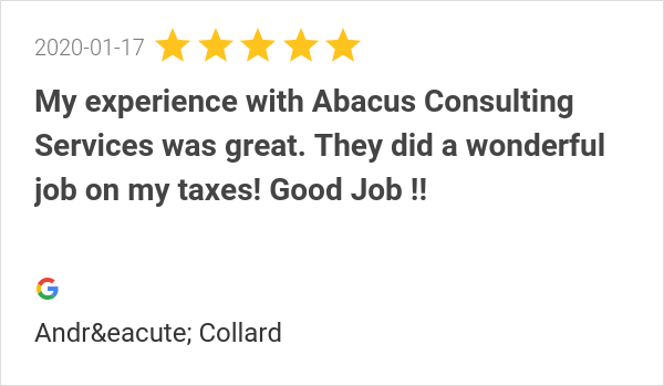 abacusconsultBE's tweet photo. New 5.0-star Review: "My experience with Abacus Consulting Services was great. They did a wonderful job on my... https://t.co/n5hF0ktCI4