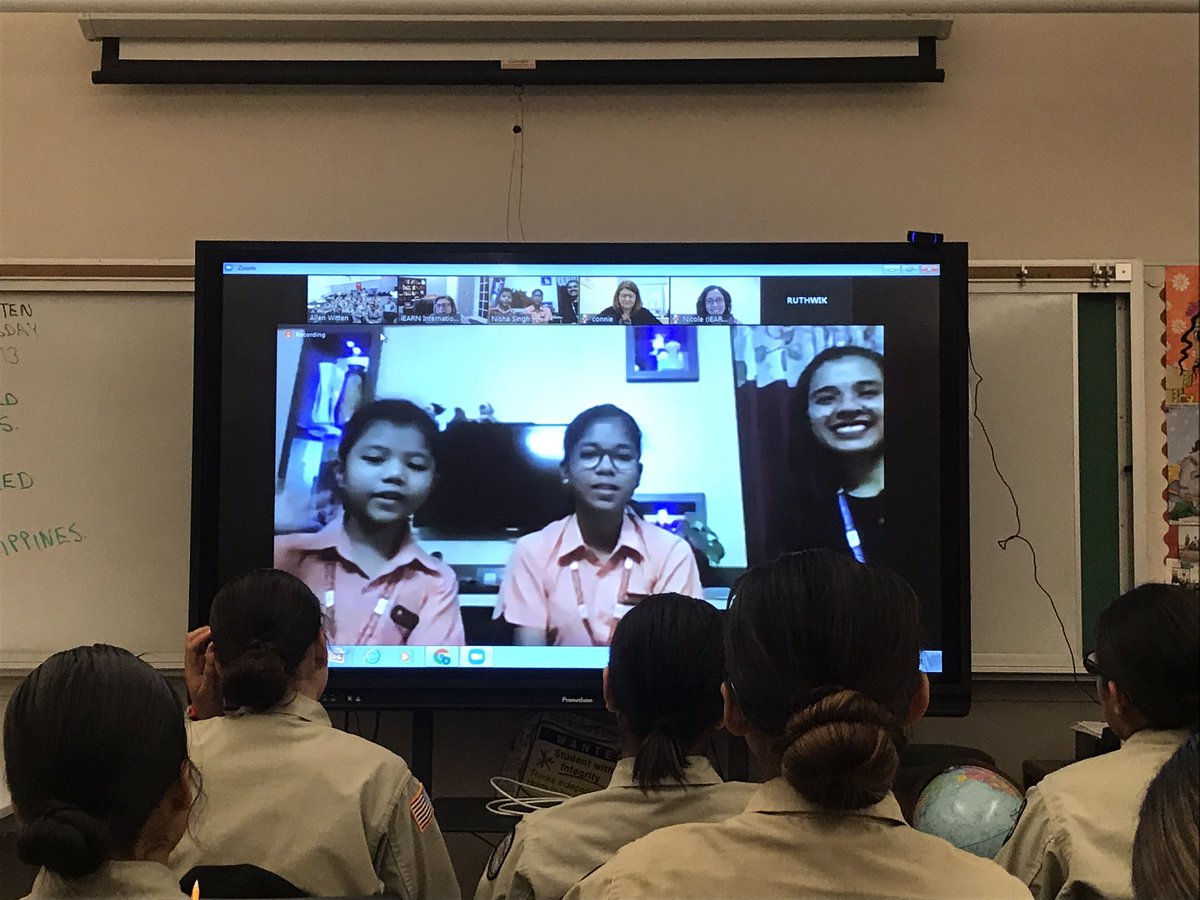allen_witten's tweet photo. @FayStump and students from St. Peter’s Public School in India read and begin working on their own, “Where I’m From” poem through iEARN International Book Club project. @iEARNUSA #globaled https://t.co/OkYVwJnxTb