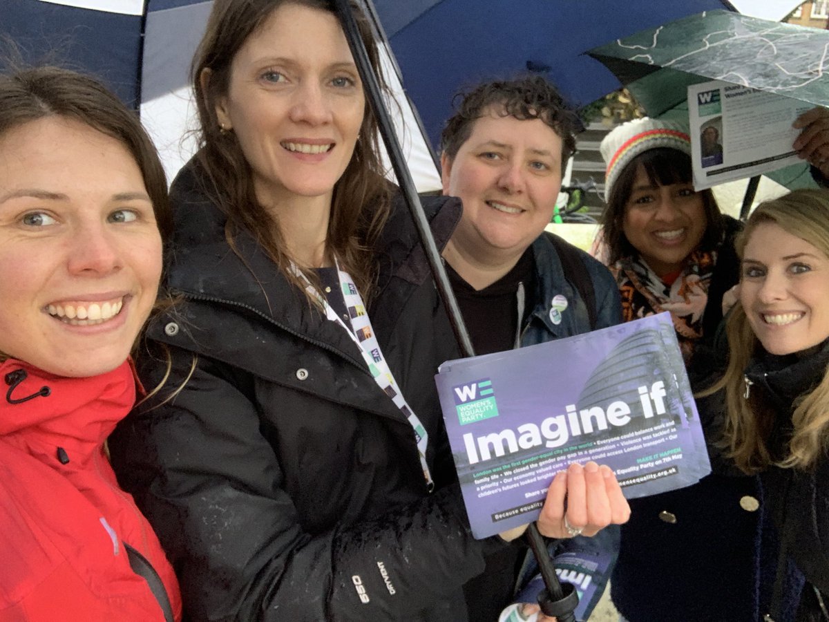 WEPIslington's tweet photo. We’re out talking to voters in Islington today - looking forward to having a chat on your doorstep! ☔️ 🚪 @WEP_UK #islington #gla2020 #londonassembly #canvassing #endvawg #equalityforall #useyourvote #shareyourvote #cryforhealth https://t.co/A1Sae16MT0