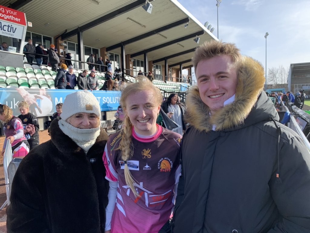 Proud mum and brother with my little girl. Well done <a href="/ExeterChiefs/">Exeter Chiefs</a> ladies. Good win on the road at a chilly Newcastle. Brrrrr. <a href="/ExeterAthletic1/">@ExeterAthleticRFC</a> <a href="/exeter_rfc/">Exeter Saracens RFC Girls section</a> <a href="/WRugbyExeColl/">Exeter College Women’s Academy</a> @Stpetersexeter #exeter #rugby