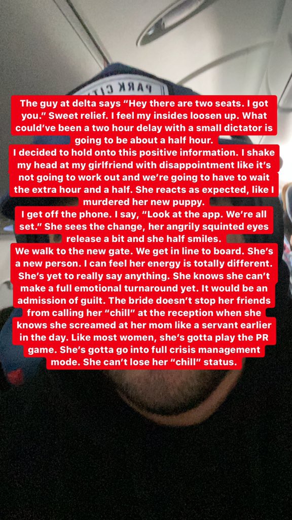 jtrain56's tweet image. A quick story about why you should always fly with your significant other: