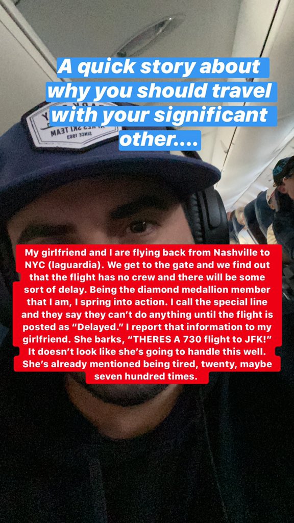 jtrain56's tweet image. A quick story about why you should always fly with your significant other:
