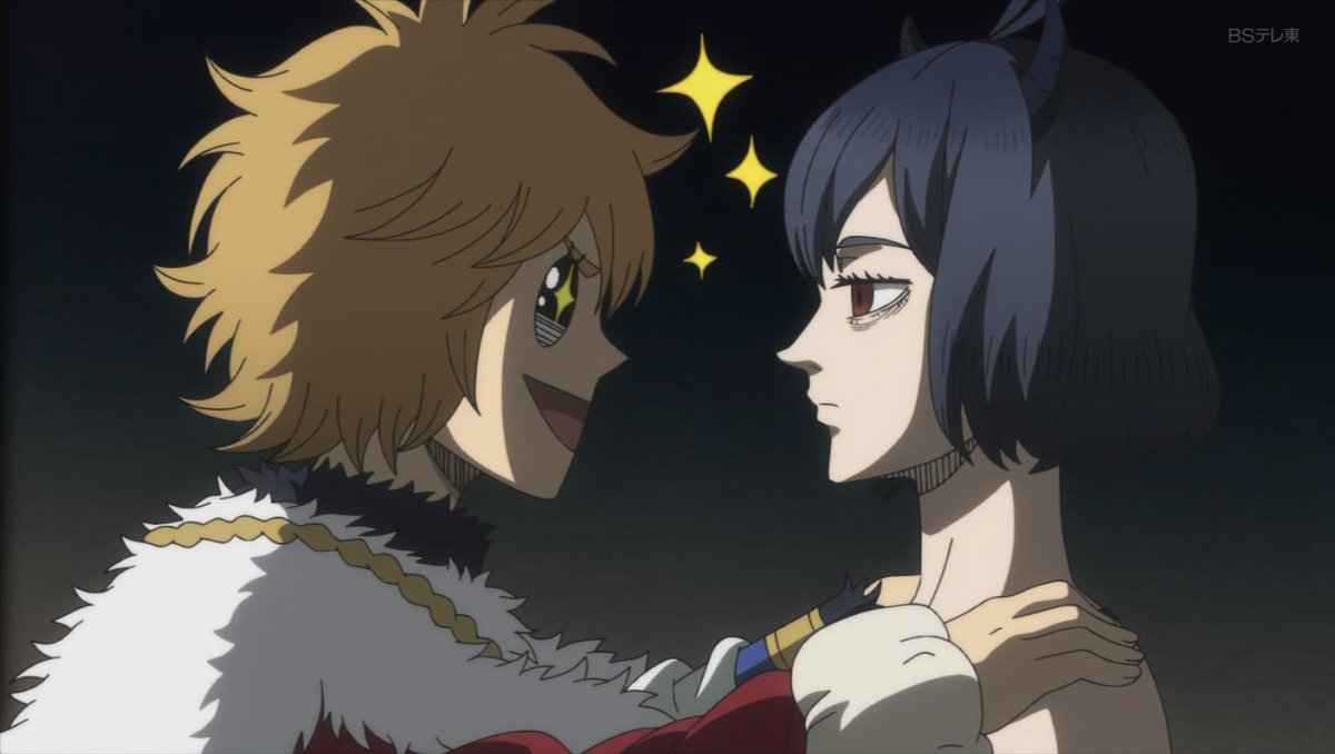 ソノン בטוויטר ｱﾆﾒ ブラッククローバー 121話 ブラッククローバー 今回のヤミさんが 傍若無人ぷり全開 その人 魔法帝だよ 可愛い と反応するノエルが可愛い まんまと相手の術中にハマってブラック化 まぁアスタらしいな