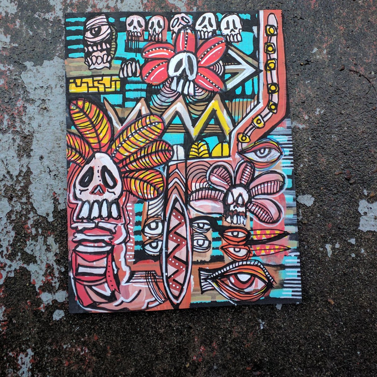 ghostmodePDX's tweet image. Today's offerings.
50$ each.
Acrylic on wood.
