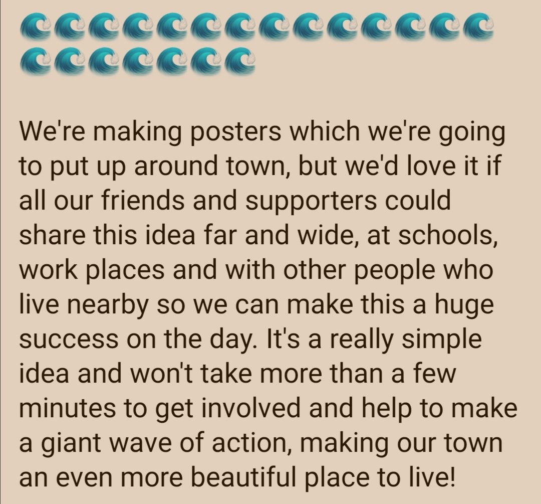 LKickers's tweet photo. ๐We mentioned our #litterwave event a while ago & we've been working out details of how it will work & how you can get involved if you're in #Tonbridge on 29th Feb.
It won't take a huge effort & we hope lots of little ripples will create a huge wave of litter-busting action ๐ https://t.co/ouCCN7GRMV