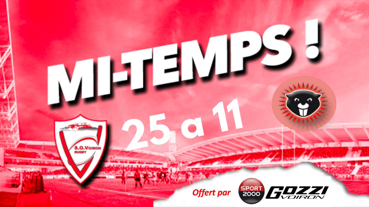 Aller les petits on tient #SOV #Bievre ❤️⚪️🏉👍 on continue en 2eme mi temps