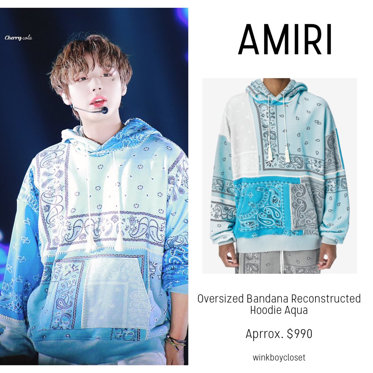 amiri bandana hoodie