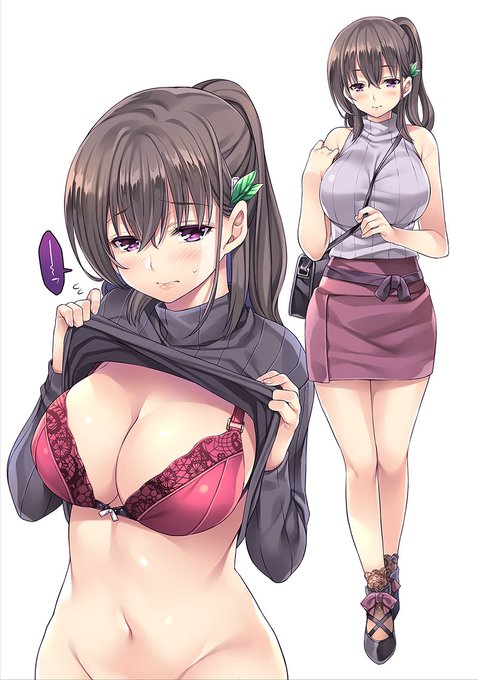 次回の新刊「家庭内催眠2」のキャラデザです✨優里ちゃんのお姉さんの優那さんといいます。出張でいない両親の代わりに家のこと全部やっちゃうできたお姉さんです☺️ 