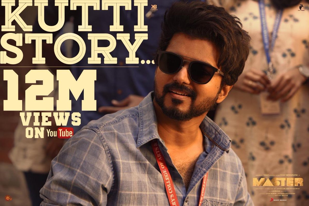 XBFilmCreators's tweet photo. 12 M and going strong! 🔥

#Kuttistory #OruKuttiKathai #Master https://t.co/fFACa6Jzjx