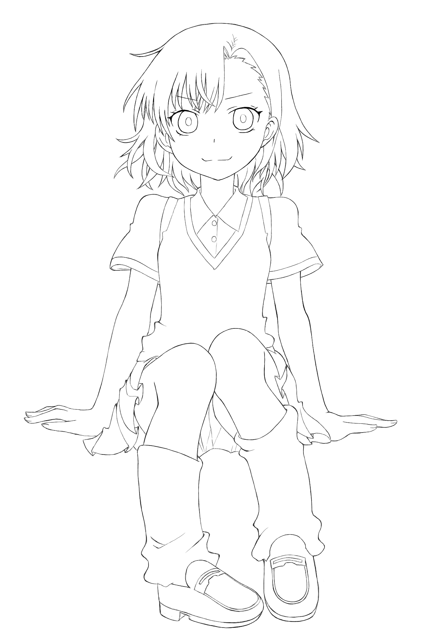 梢瓏 カクヨム しばらくライター 秋例予定 とある科学の超電磁砲ｔの御坂美琴をラクガキした線画です フリー塗り絵素材にするので 皆様ご自由に塗ってみてください なお 私も絶賛塗り中です 胸のエンブレム描き忘れです 1枚目は背景白の入ってる