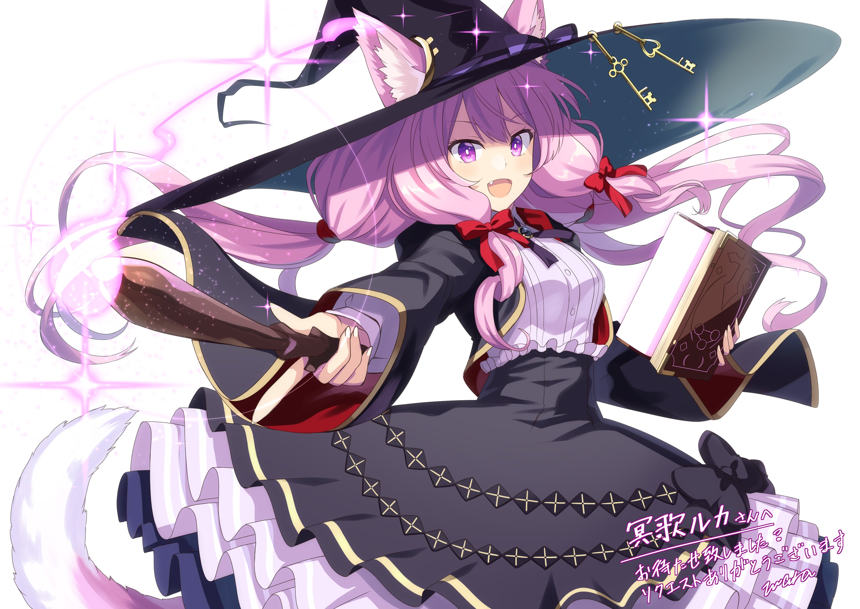 魔導令嬢 冥歌ルカ Vtuber 在 Twitter 上 この度は Wara様 Xwara に依頼して わたくしのイラストを描いて頂きましたわ これはとっても可愛らしいですわ 表情や魔法のエフェクトがキラキラしていて 明るく爽やかな作品ですわね 杖を構えるポーズも実に素敵