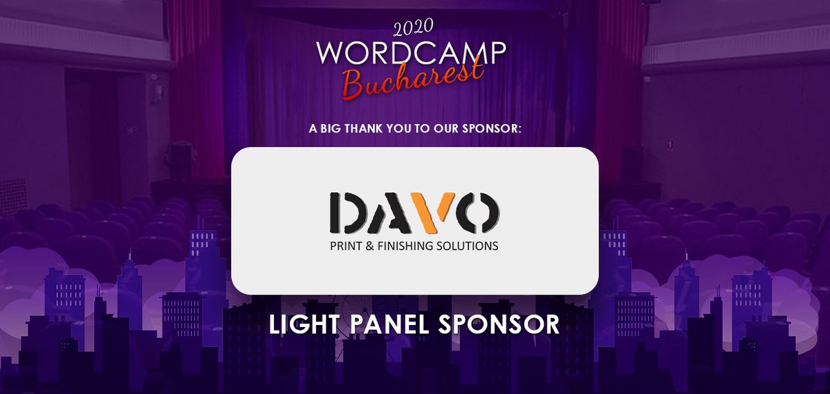 🤩 We are excited to announce DAVO / casete-luminoase.eu as our Special Sponsor this year. They are sponsoring the light panel for WordCamp Bucharest 2020!
...
🎟 Get tickets at bit.ly/wcbuc2020ticke…
...
2020.bucharest.wordcamp.org/2020/02/16/a-b…
#caseteluminoase #segpanels #wcbuc #wordcamp