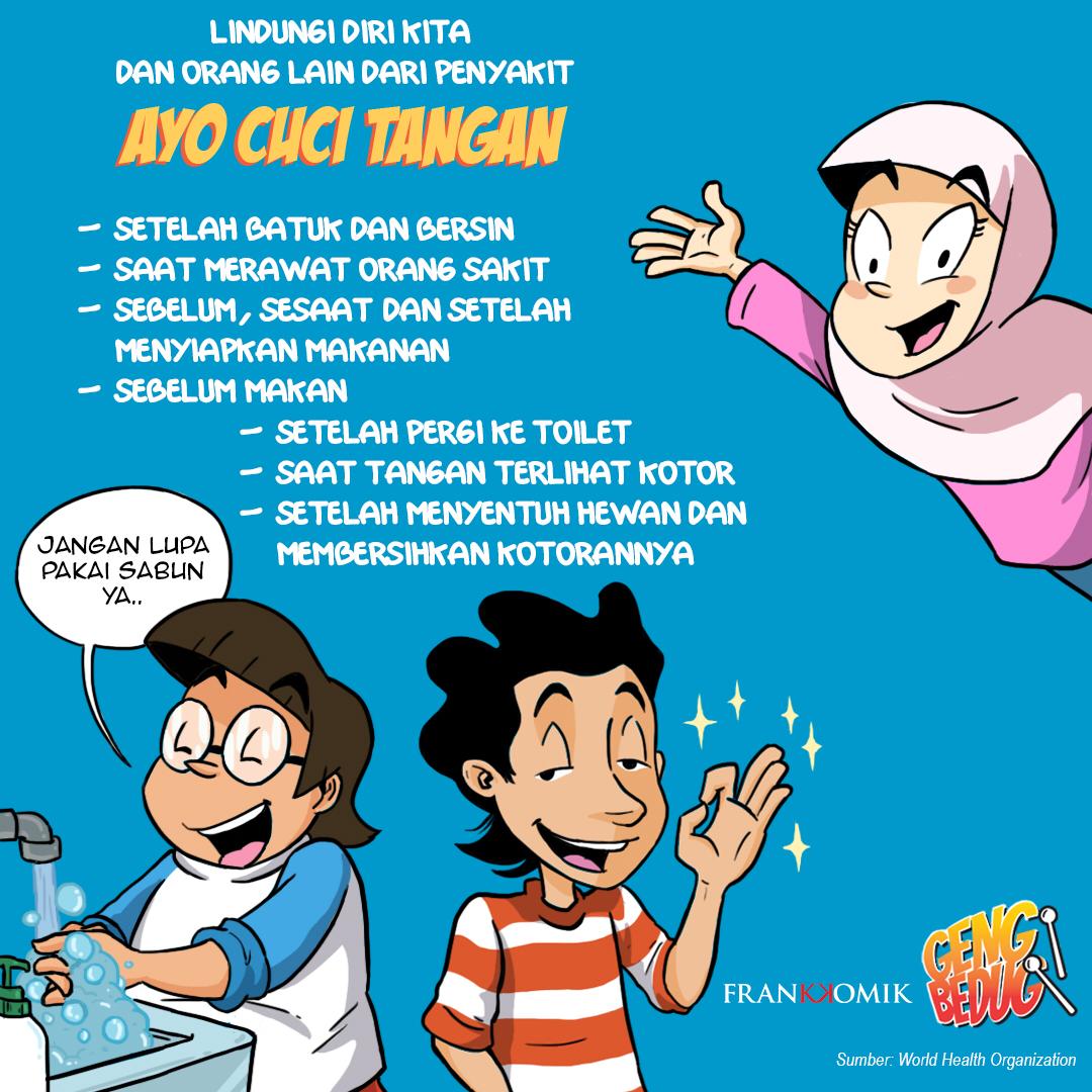 Memang ternyata yang diajarin orangtua kita untuk banyak-banyak cuci tangan tuh bener, ya? Mulai sekarang, yuk, kita lebih jaga kesehatan kita. Kalo kita sehat, orang lain juga akan sehat.
